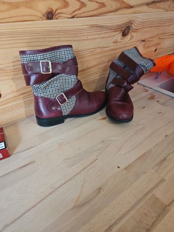 Bottines taille 39 bordeaux