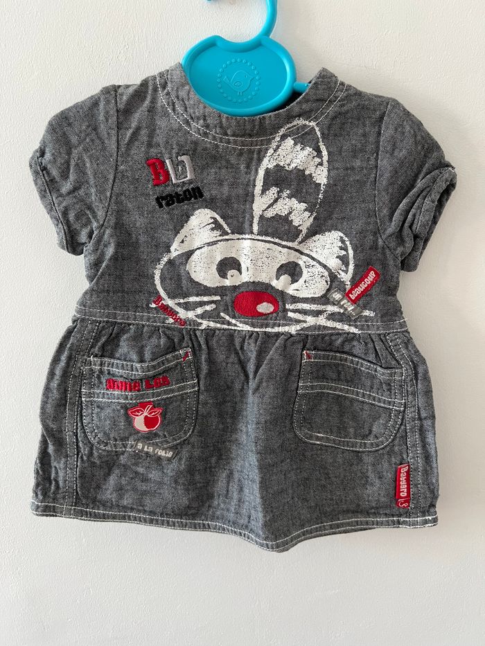 Robe grise en jeans