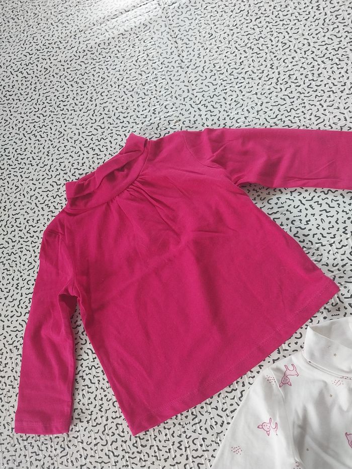 Lot 2 hauts manches longues bébé – 6 mois – Tex Baby - photo numéro 3