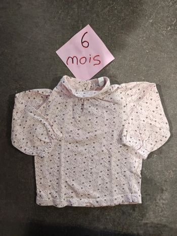 Col roulé fleurs et étoiles 6 mois