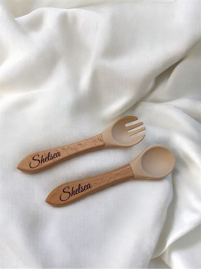 Couverts en bois silicone