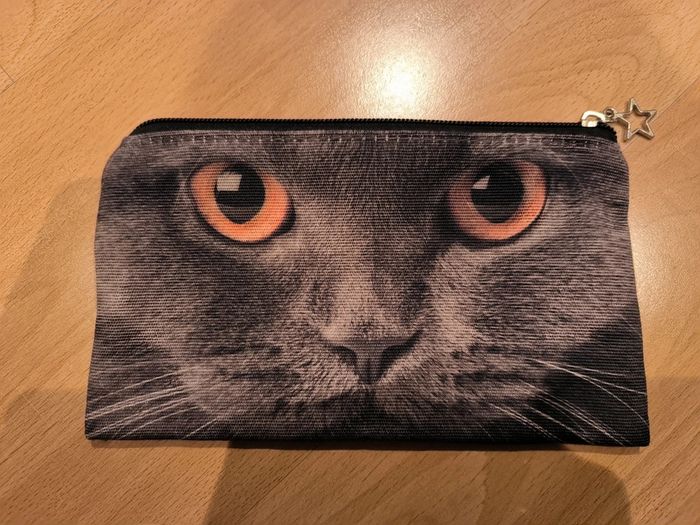 Trousse chat grise