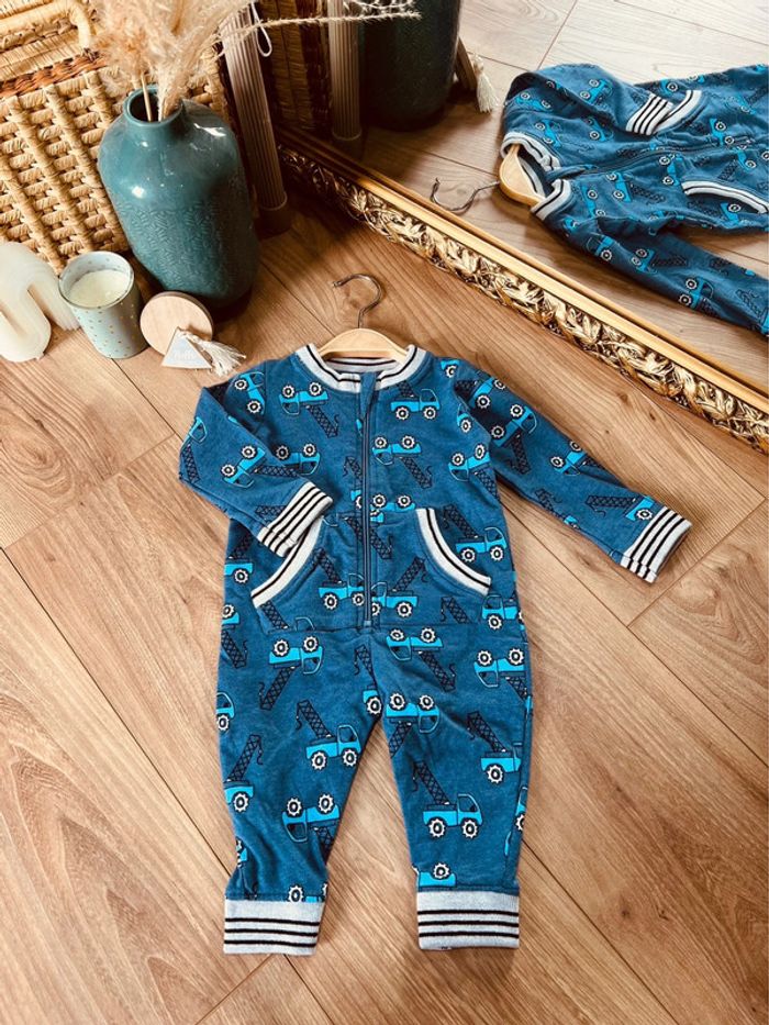 Taille 6 mois combinaison salopette garçon bleue * camion * 💙
