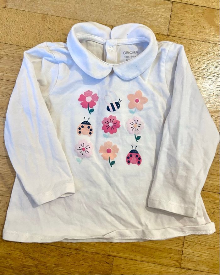 🌸 Lot de Hauts Fille - 12 mois - Sergent Major, Vertbaudet, Obaibi - photo numéro 3