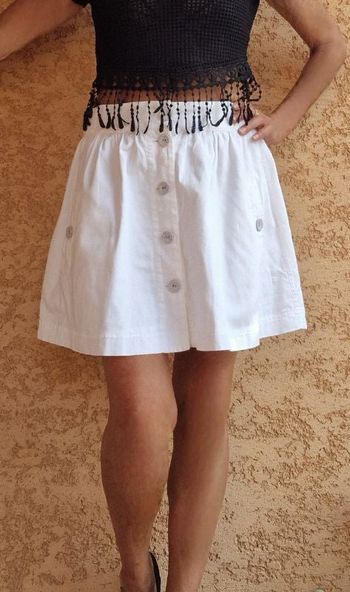 📌 Jupe Blanche Boutonnée French Connection