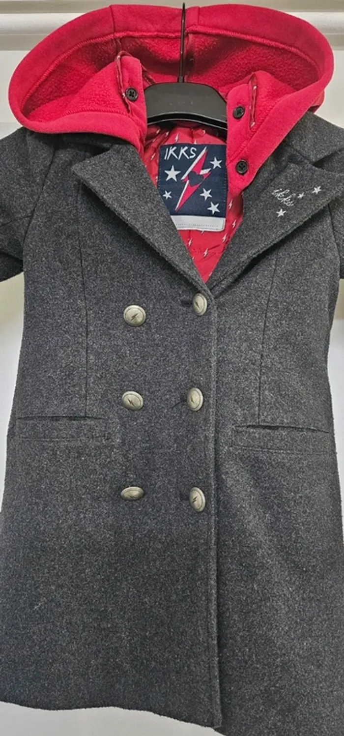 Manteau Caban laine IKKS Taille 4 ans - photo numéro 2