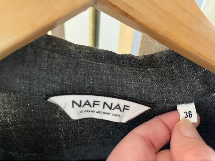 Chemise Naf Naf taille 36 grise - photo numéro 3