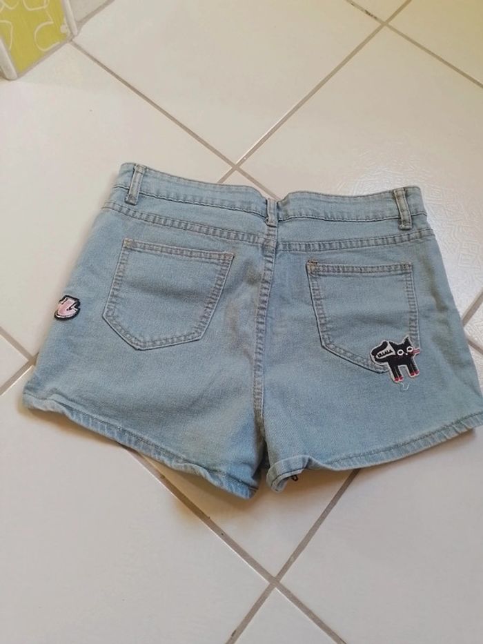 Short en jeans femme Bleu ciel - photo numéro 9
