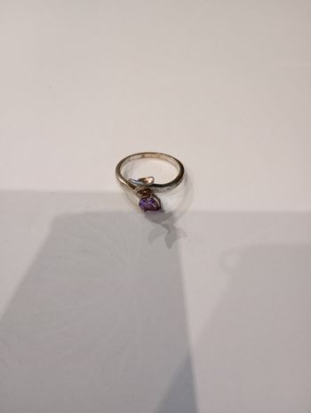 Bague pierre violette 19 mm