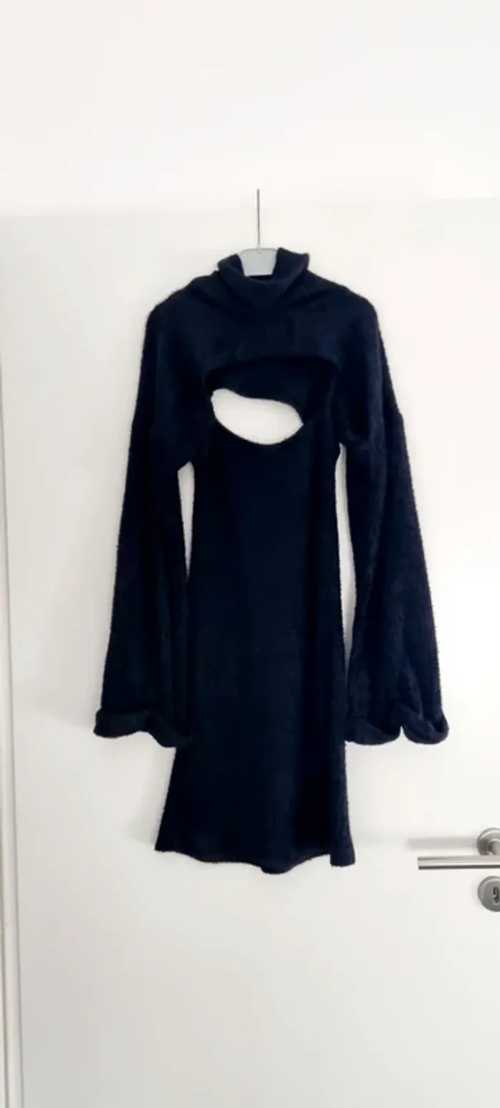 Ensemble Robe et gilet moumoute noir 36 asos - photo numéro 2