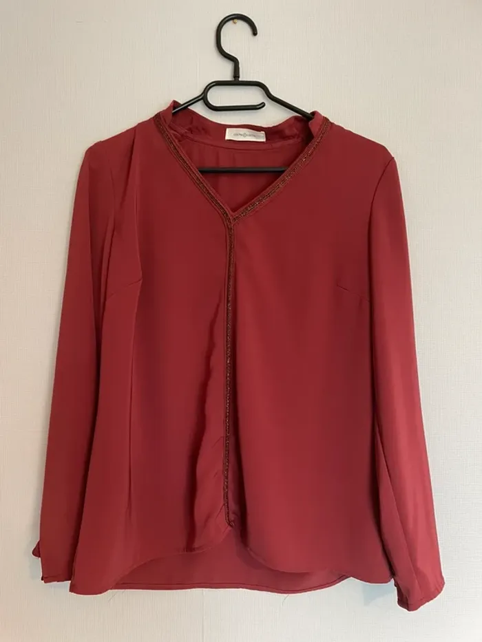 Blouse rouge/corail - photo numéro 2