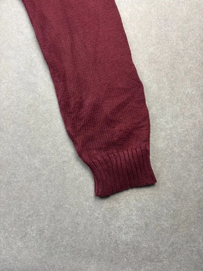 Pull d’hiver half zip 1/4 zip Ralph Lauren rouge col camionneur taille M - photo numéro 6