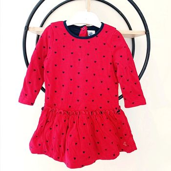 12 mois robe "coeur" Petit bateau