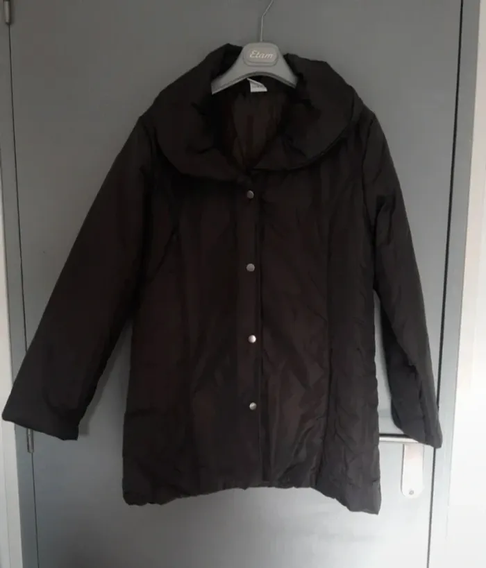 Parka mi- longue noire Anne de Lancay - Taille 42/44