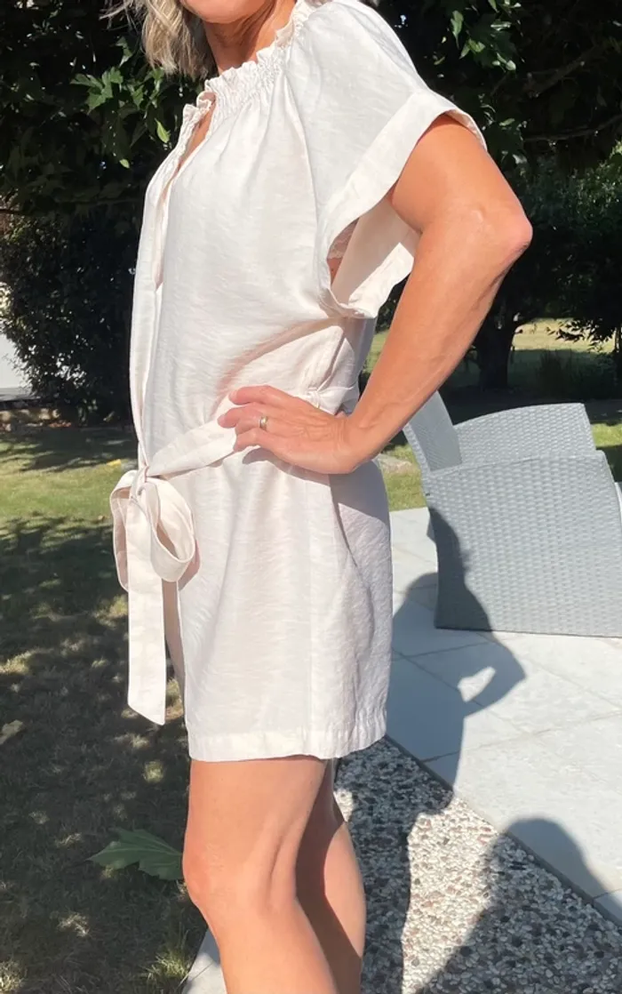 Combi-short Zara beige blanc cassé - photo numéro 2
