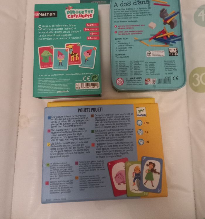 Lot jeux de société enfant lot jeux de cartes enfant Djeco Natahan Haba - photo numéro 2