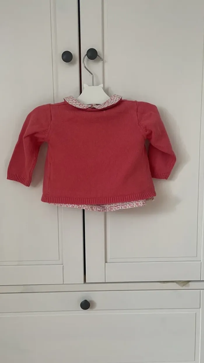Ensemble Gilet Cyrillus et Blouse Boutchou 3 mois - photo numéro 4