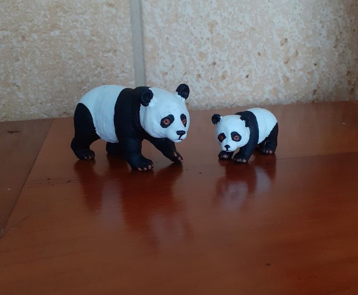 Lot Figurines Maman Panda et son Bébé - photo numéro 7
