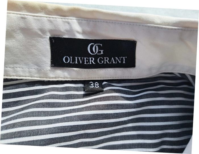 Chemisier neuf Oliver Grant 38 rayé gris anthracite et blanc - photo numéro 2