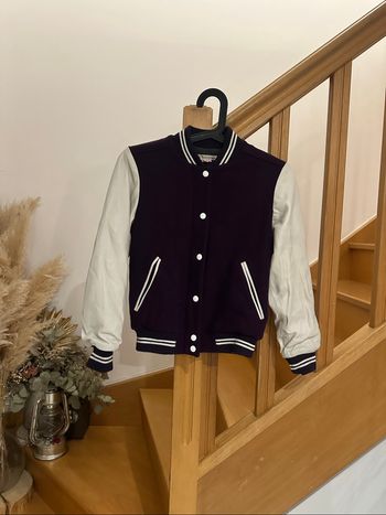 Veste bombers Bonpoint Paris taille 12 ans manches et détail en cuir