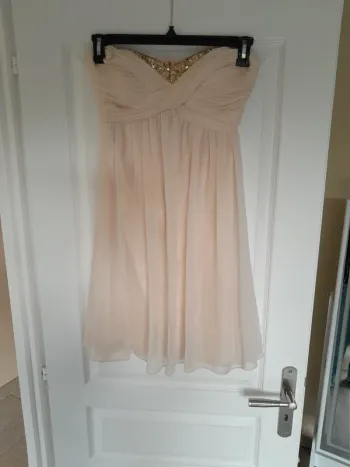 Robe bustier beige