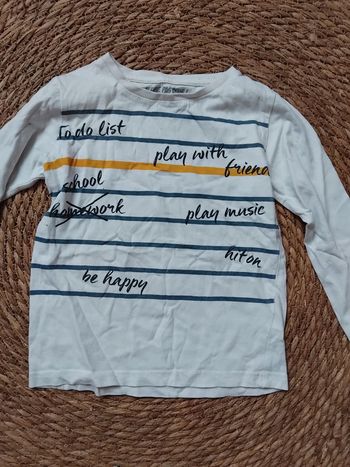 Tee-shirt manches longues, même pas peur, 4 ans