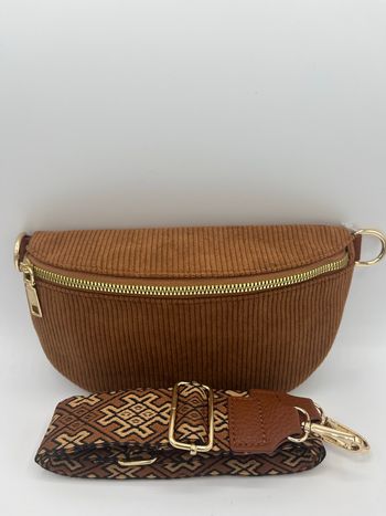 Sac banane bandoulière velours