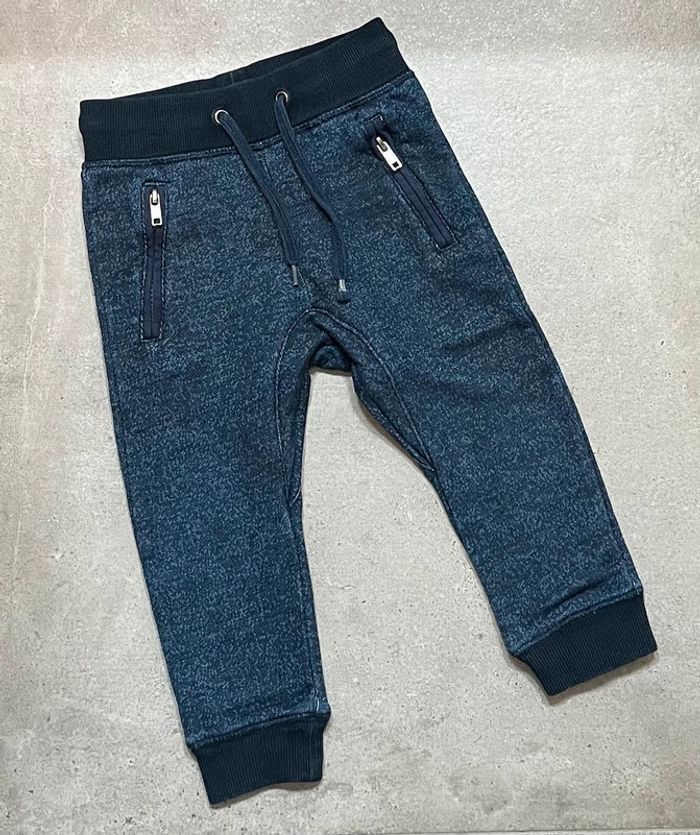 Jogging « H&M » bleu chiné taille 1,5-2 ans-92 cm