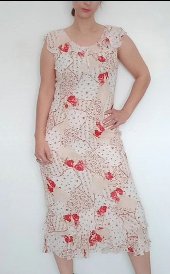 Robe d été longue féminine volantée taille 44