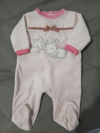 Pyjama rose "lapin" _ 3 mois