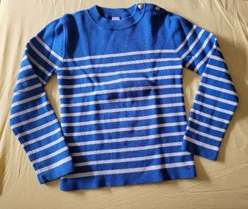 marinière petit bateau petit 12ans bleu et blanc  (10e)