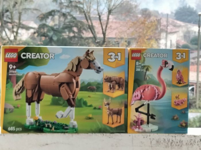 Lego creator le beau cheval et le flamant rose
