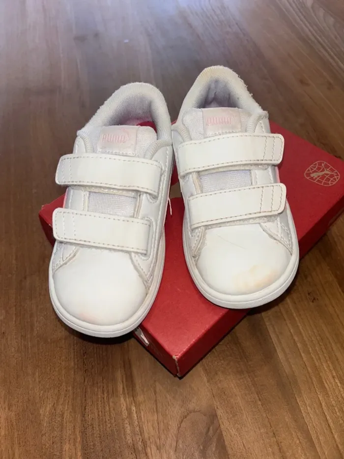 Basket puma blanche et rose t25 - photo numéro 2