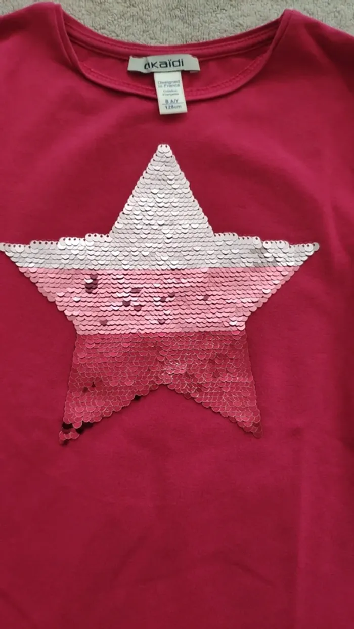 T-shirt okaidi manches longues 8 ans - photo numéro 3