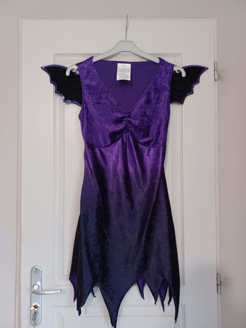 Déguisement femme  robe chauve souris avec serre tête