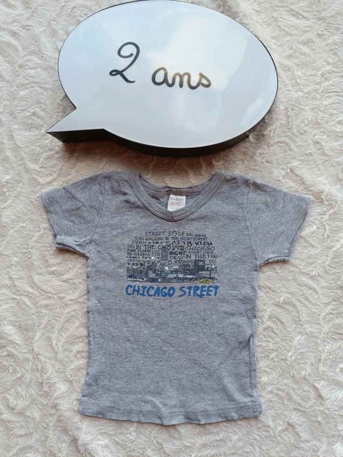 Tee shirt manches courtes Garçon 2 ans Chicago street Absorba 100% coton