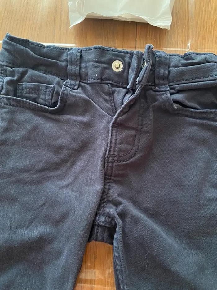 Pantalon slim bleu marine garçon taille 3ans - photo numéro 2