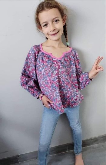 6 ans ensemble tape a l oeil blouse légère et pantalon slim
