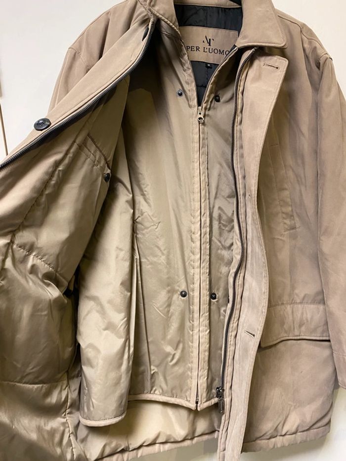 Superbe caban beige Armand Thiery avec veste doublure intérieure taille M - photo numéro 5