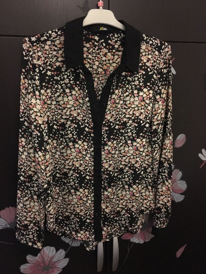 Chemise fleurs XS