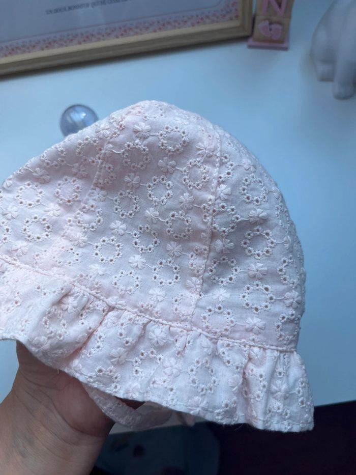 Chapeau été fille rose pale 45cm - photo numéro 2