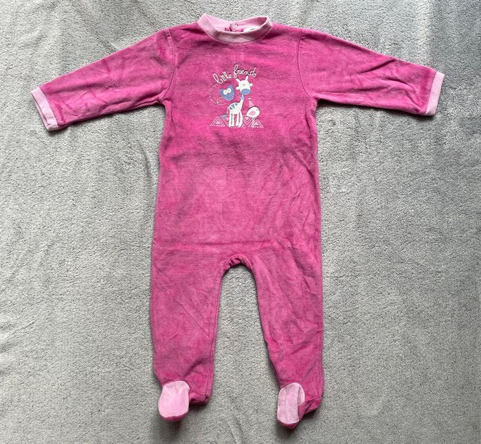 Pyjama velours, fille, 24 mois