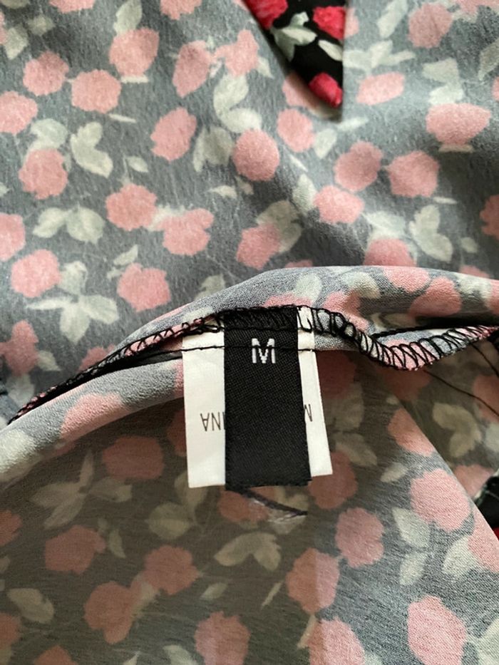 Jolie Blouse A Fleurs Élégante À Nouer Taille - photo numéro 8