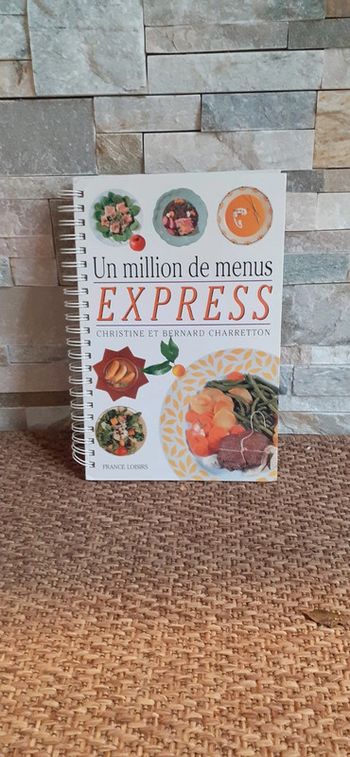 Livre de menus et recettes cuisine Un million de menu express
