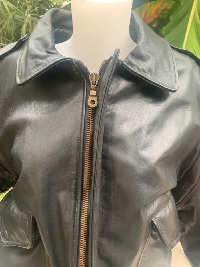 Blouson cuir Todzi vintage taille 0 doublure intérieur made in France 🇫🇷 - photo numéro 17