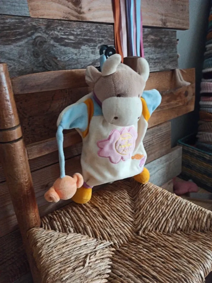 Doudou marionnette vache doudou et compagnie tbe - photo numéro 4