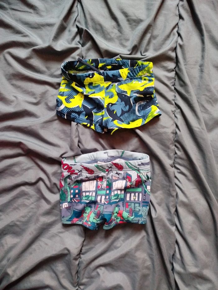Lot de 2 slips de bain 5/6 ans