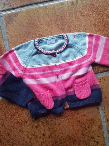 Gilet maille épaisse fille catimini 2ans