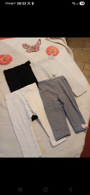 Lot de 4 leggings bébé taille 12 mois