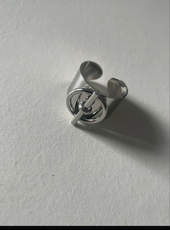Bague argentée acier - photo numéro 3